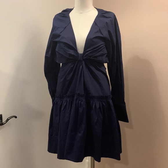 JASON Wu Women’s Navy Front Tie Skirt Set size M new without tag - Picture 1 of 11